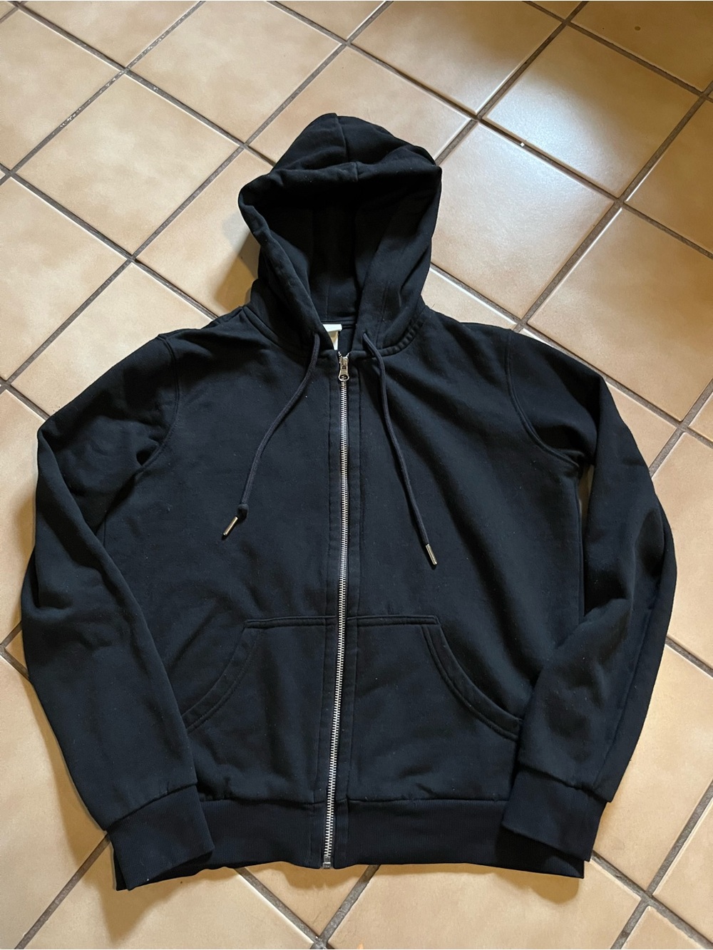 H&M women’s Black Full-Zip Hooded Sweatshirt